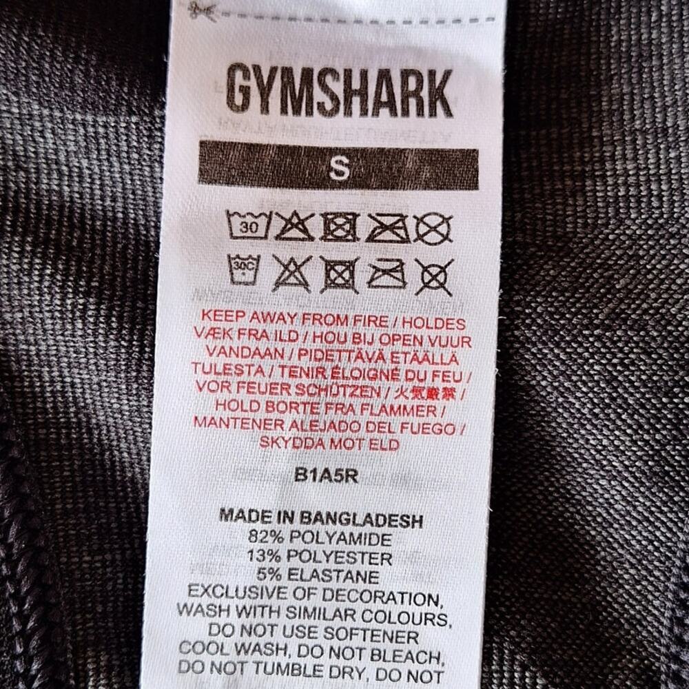 Gymshark Adapt seamless camo tank racerback workout top gray black spandex - Picture 3 of 4